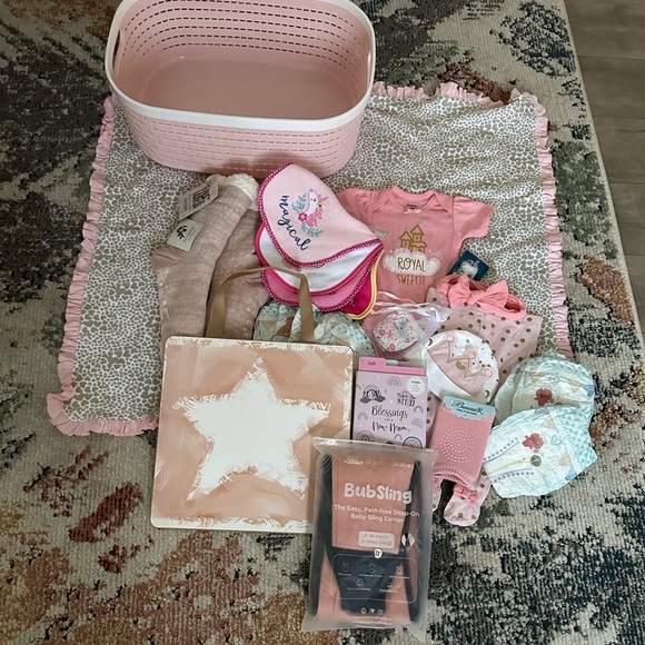New Baby Newborn Girl Gift Set + Mom Pink Girly Baby Shower Gift for Her - Picture 15 of 16
